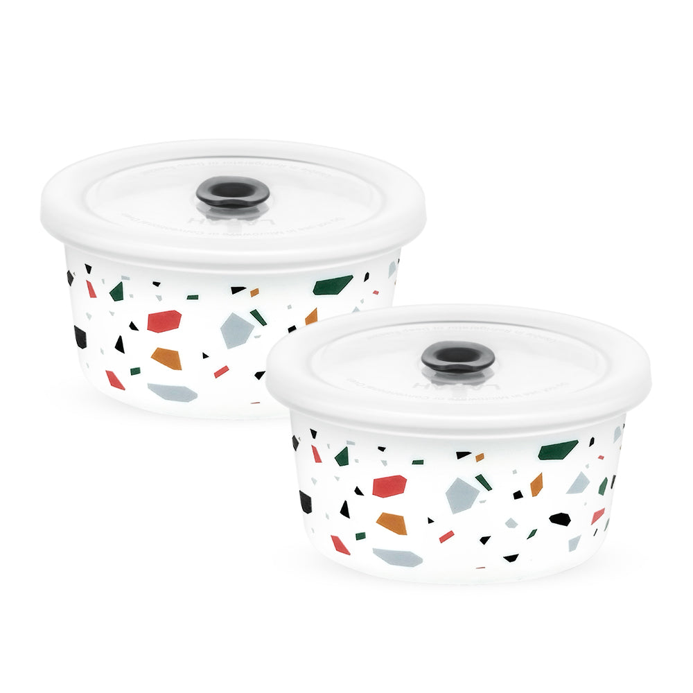 Larah By Borosil Confetti Storage Bowl Set, 400ml x 2
