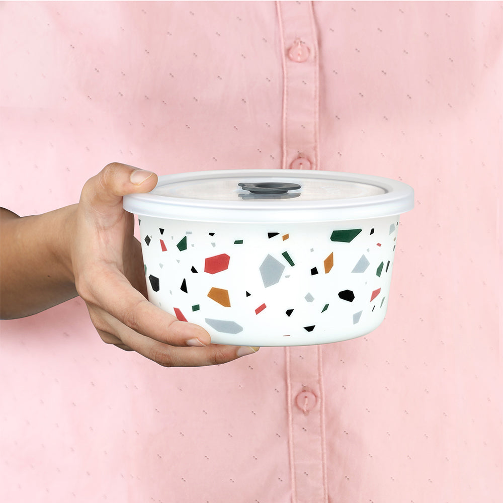 Larah By Borosil Confetti Storage Bowl Set, 800ml x 2