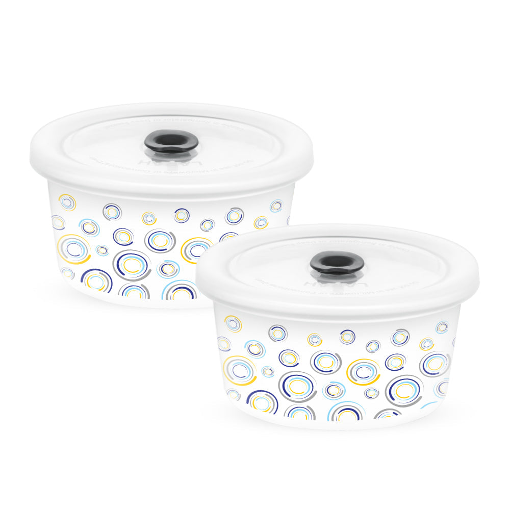 Larah By Borosil Jupiter Storage Bowl Set, 400ml x 2