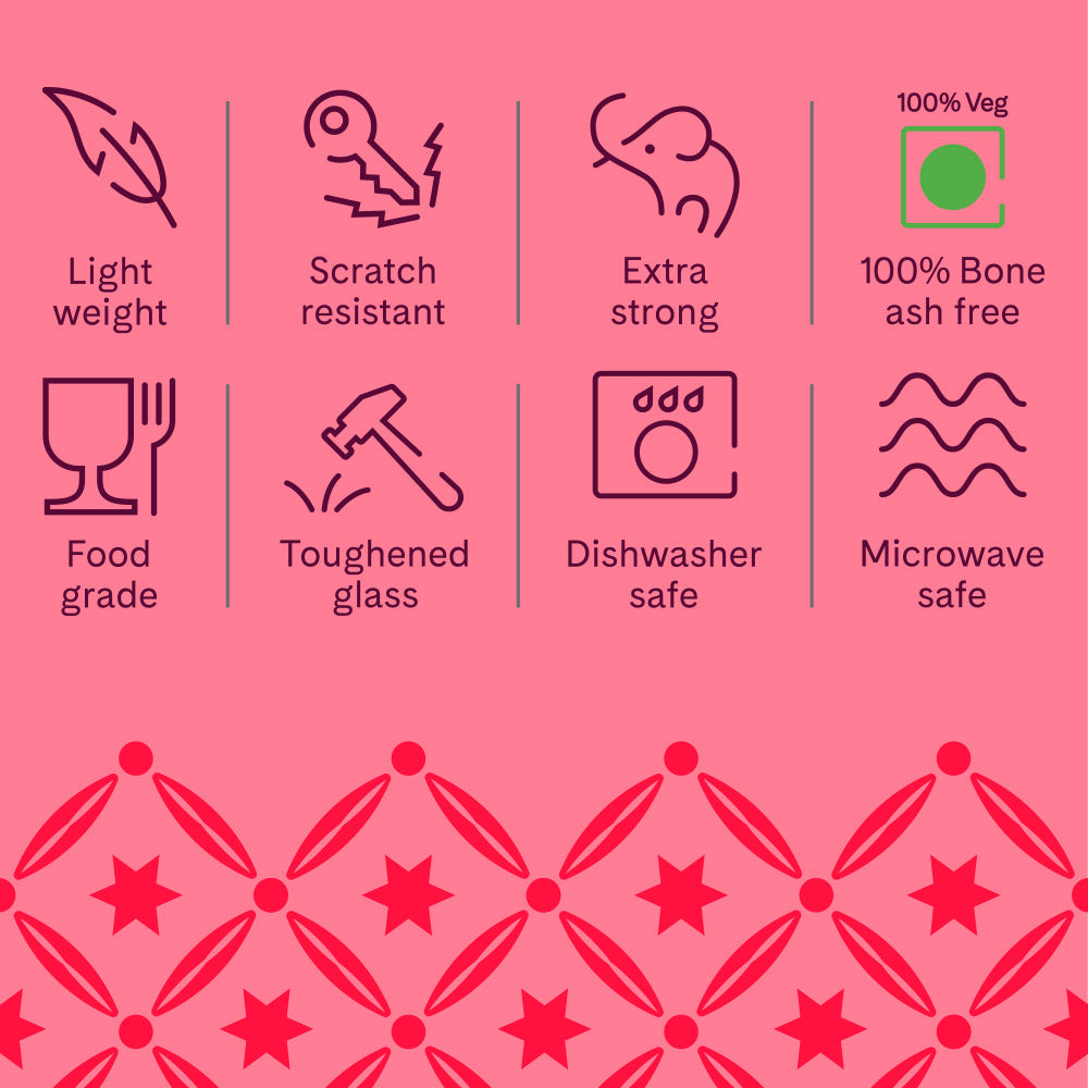 Larah By Borosil Comet Storage Bowl Set, 1.2L + 800ml + 400ml