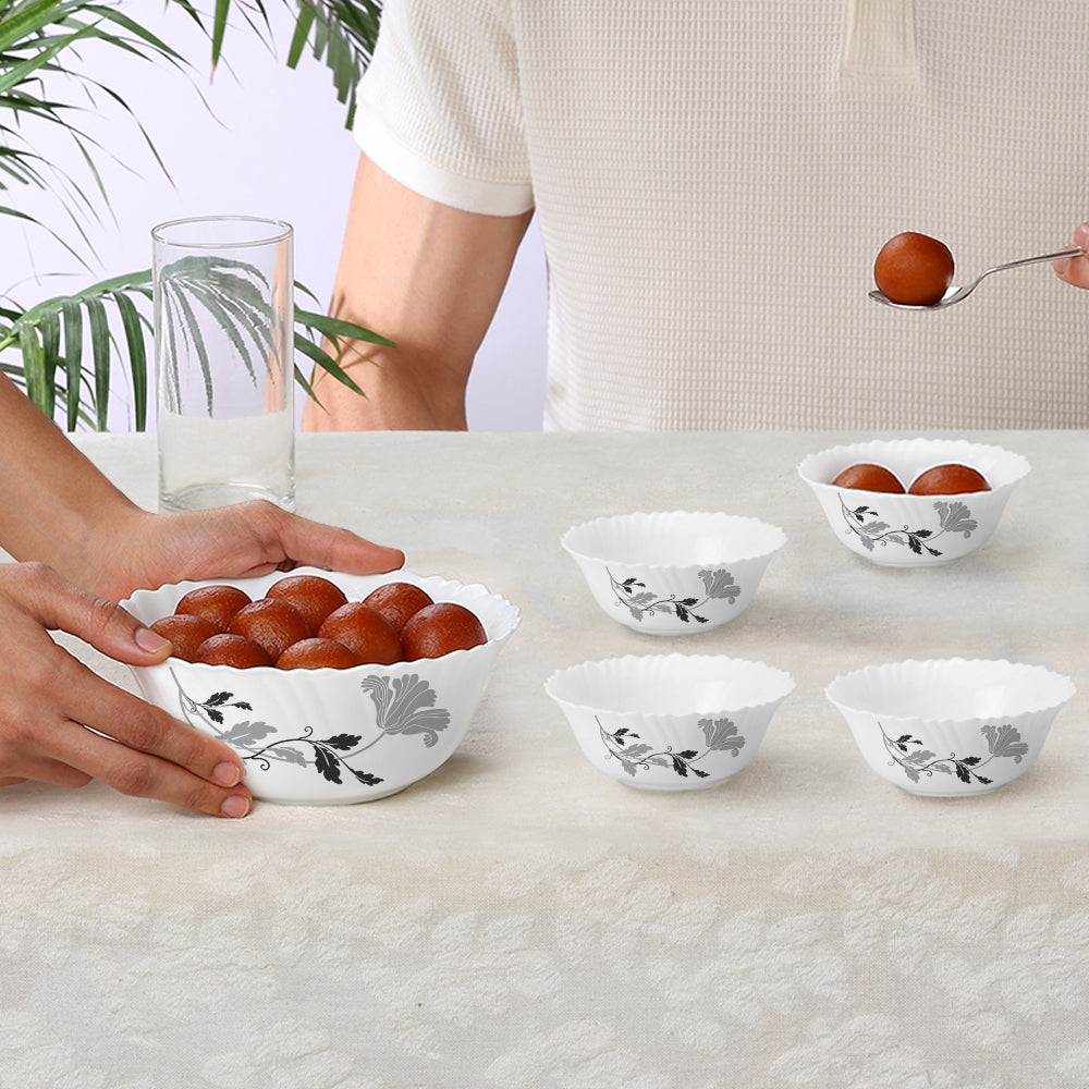 Larah by Borosil Millenia Pudding Set, 7 pc (Small)