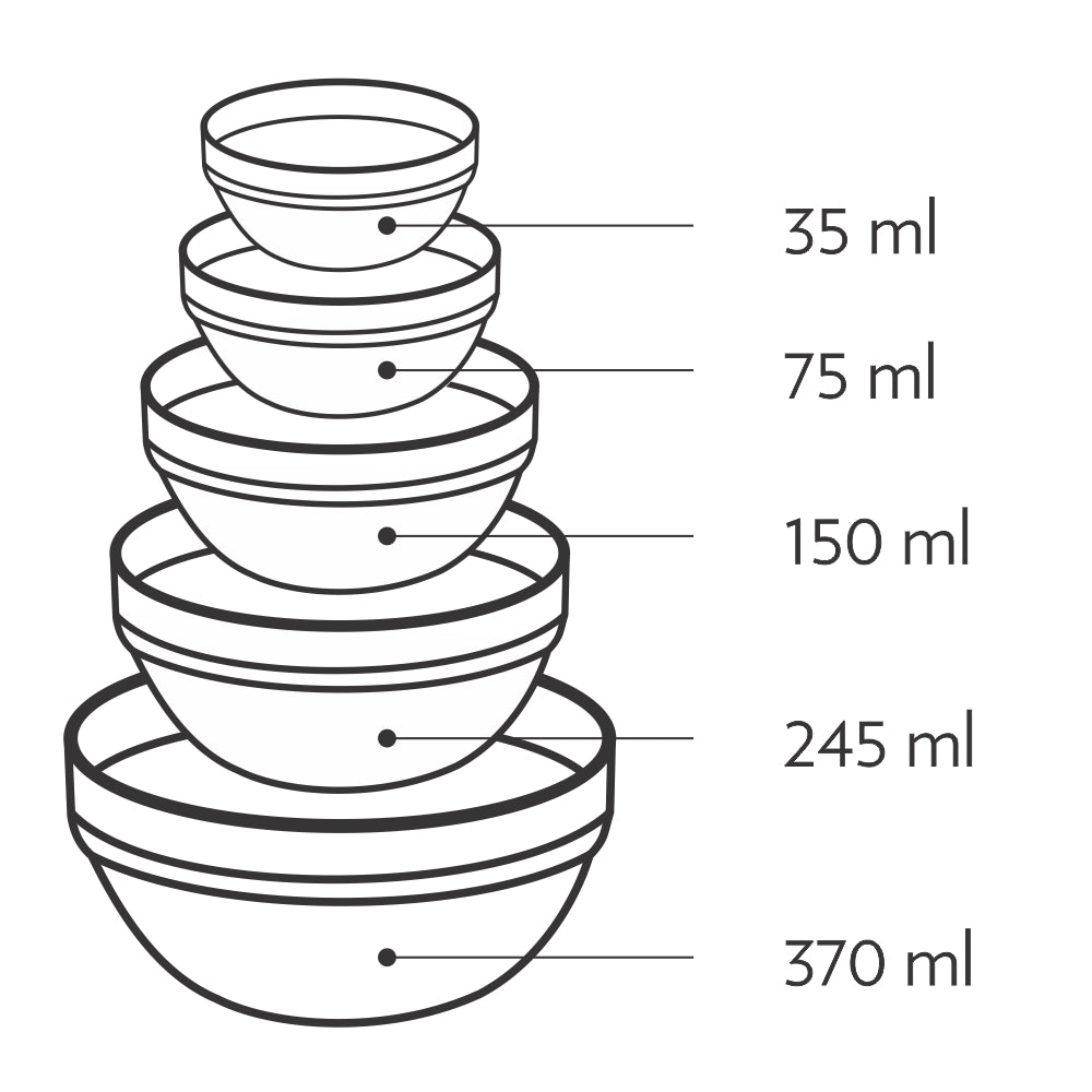 Borosil Stackable Katoris, 75ml x 6