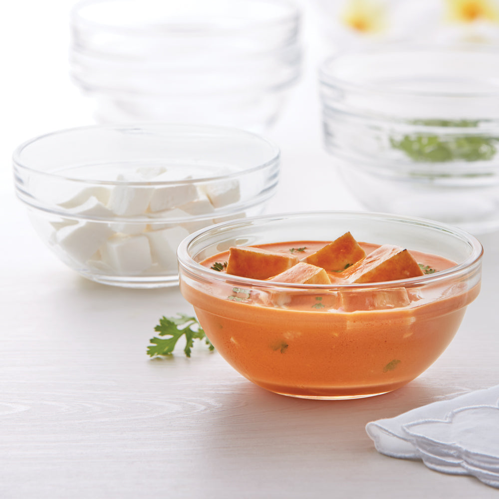 Borosil Stackable Serving Bowls, 245ml x 6