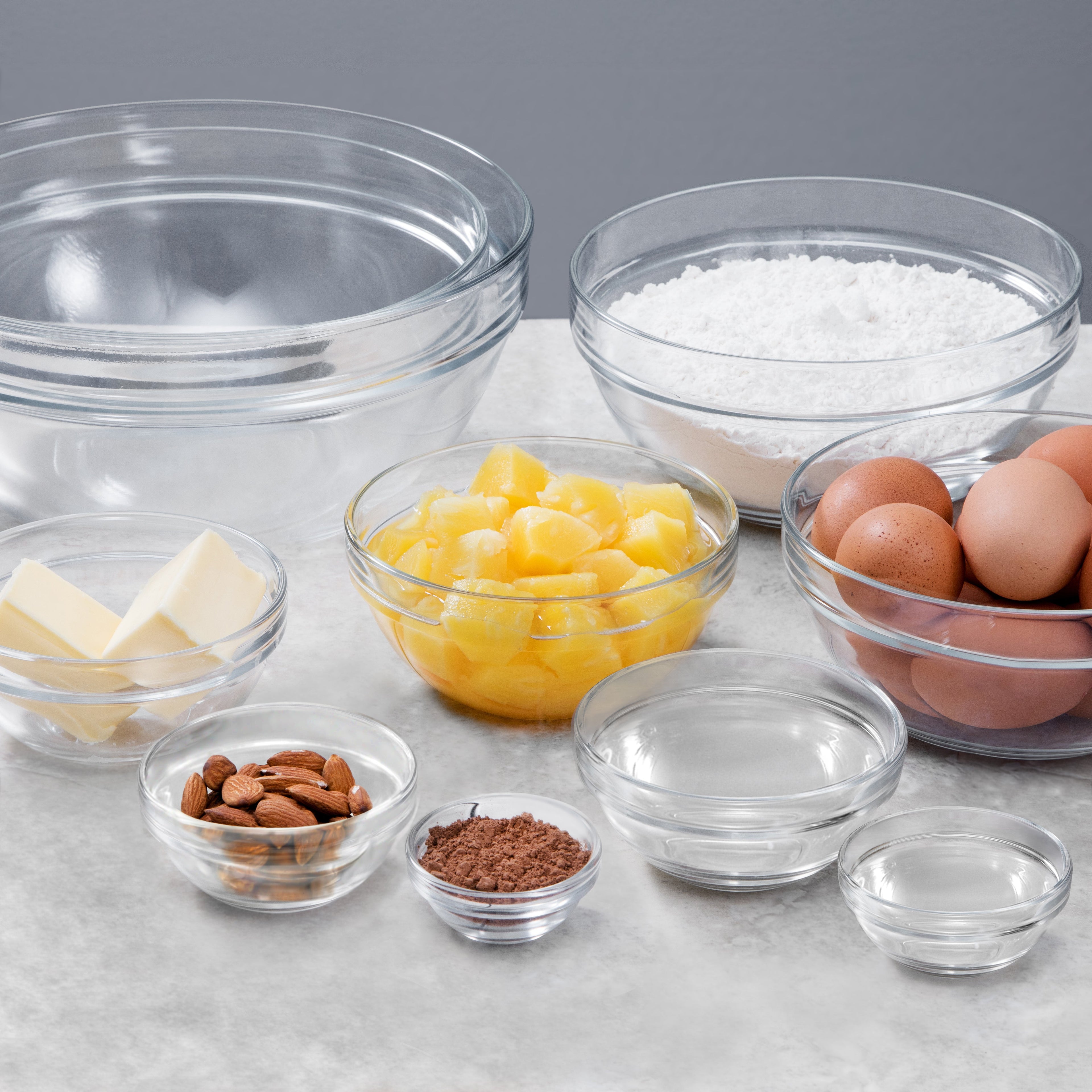 Borosil Stackable Serving Bowls, 245ml x 6