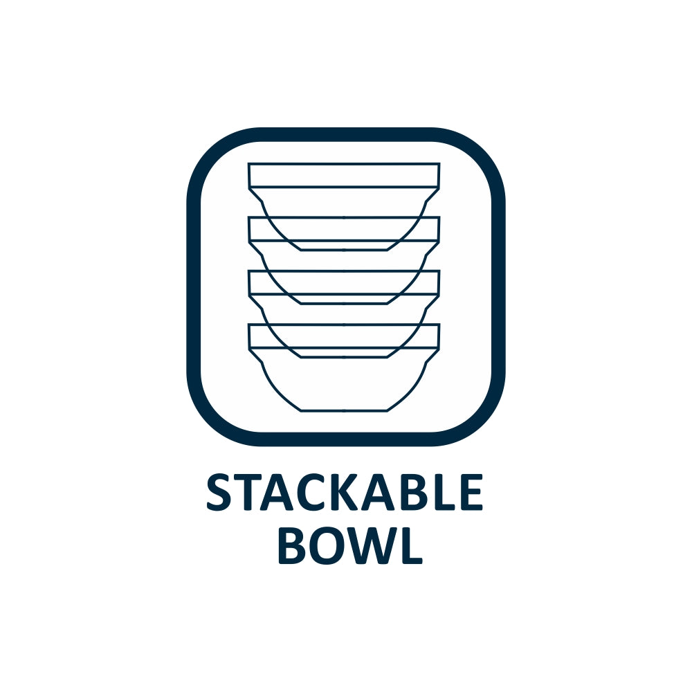 Borosil Stackable Serving Bowls, 245ml x 6