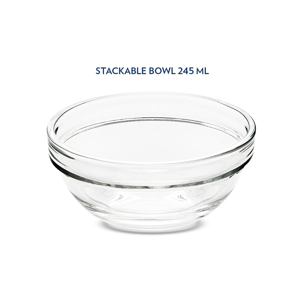 Borosil Stackable Serving Bowls, 245ml x 6