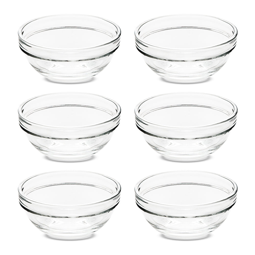 Borosil Stackable Serving Bowls, 245ml x 6
