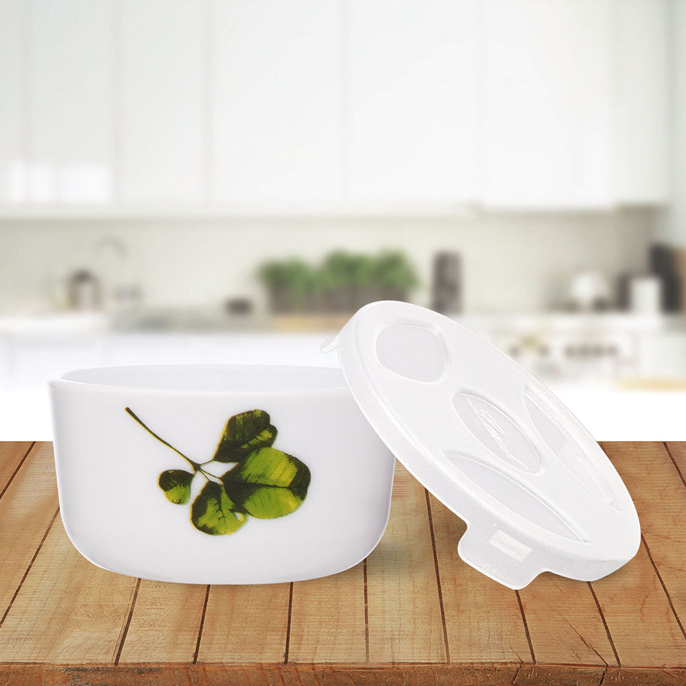 My Borosil Opalware Bowls & Katoris 6 pc Set Oval Katori w Lid