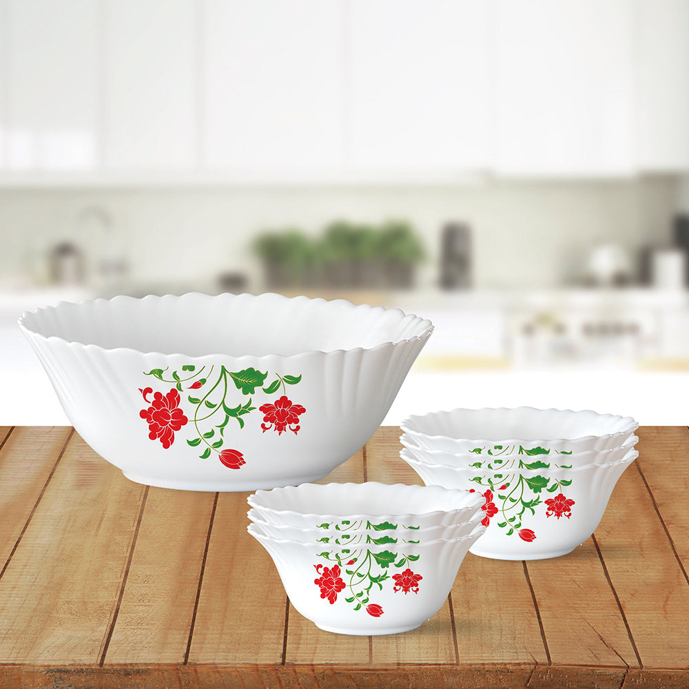 Larah by Borosil Hazel Pudding Set, 7 pc (Large)