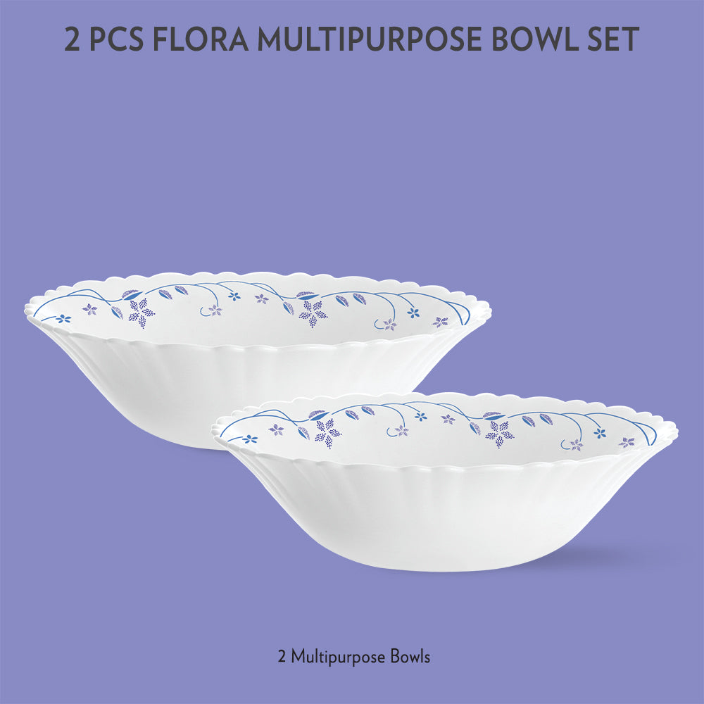 Larah by Borosil Flora Multipurpose Bowl, 4 pc Set