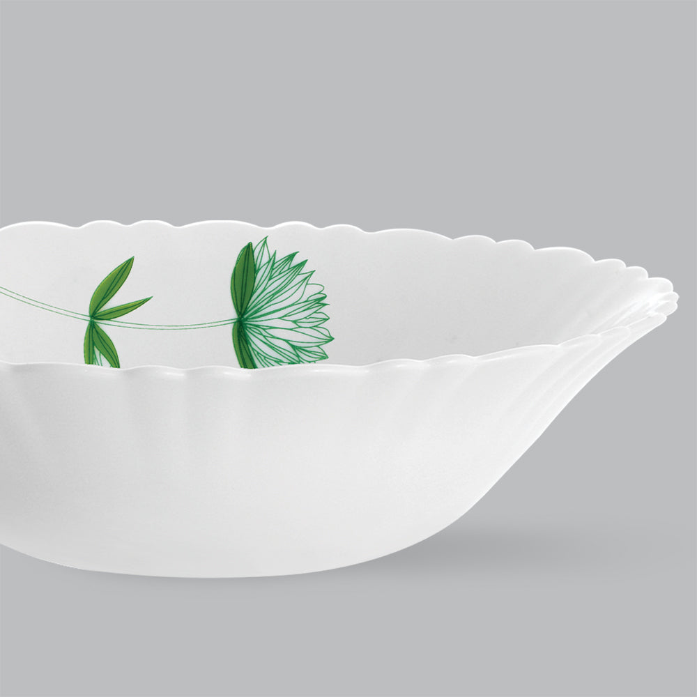 Larah by Borosil Green Lily Multipurpose Bowl, 4 pc Set