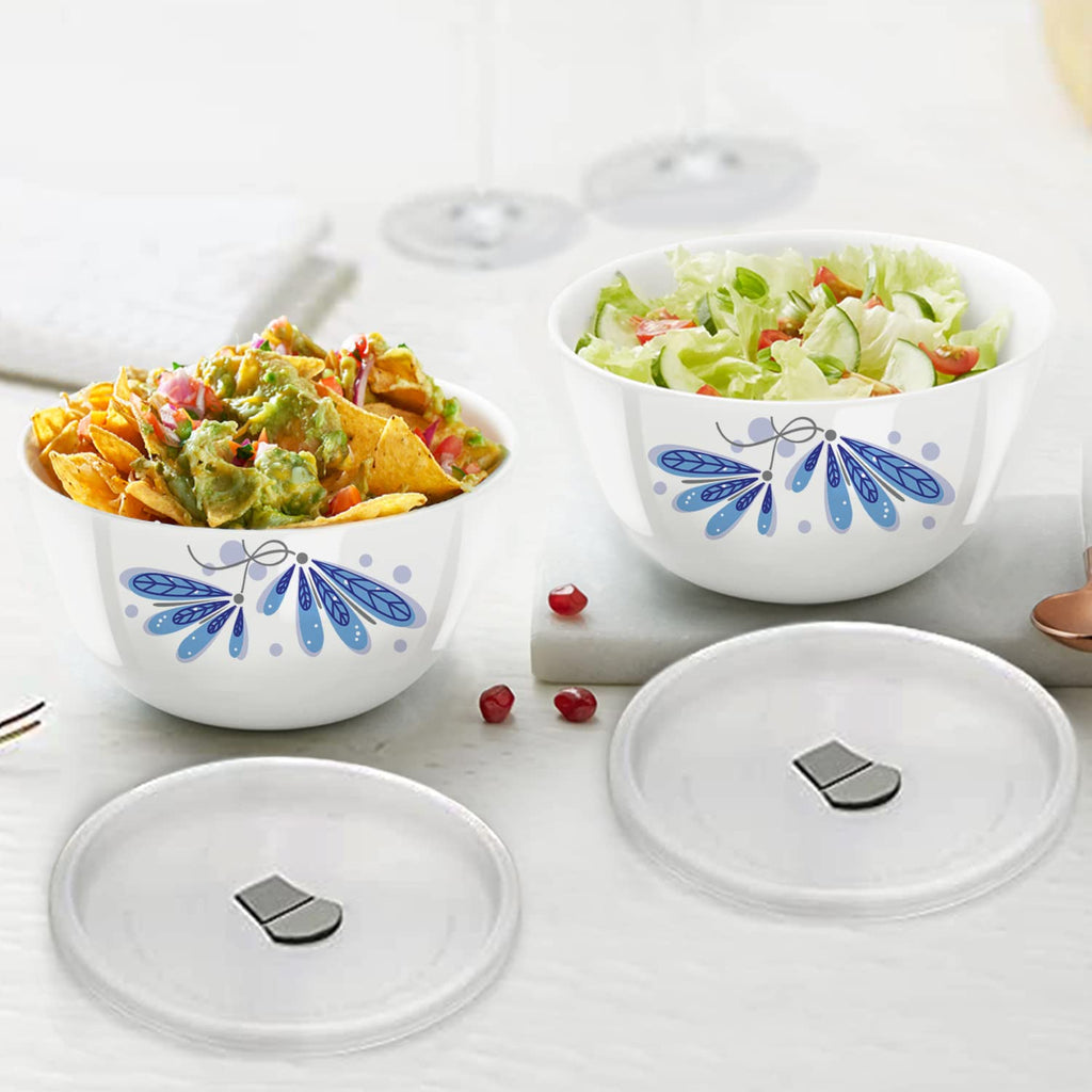 Larah by Borosil Twilight 4 pc Mixing Bowl, 750 ml + 500 ml