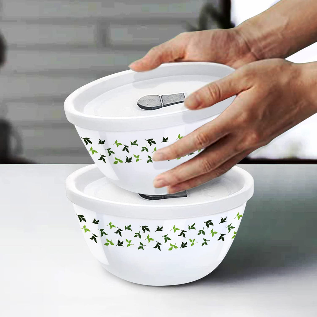 Larah by Borosil Sage 4 pc Mixing Bowl, 500 ml x 2