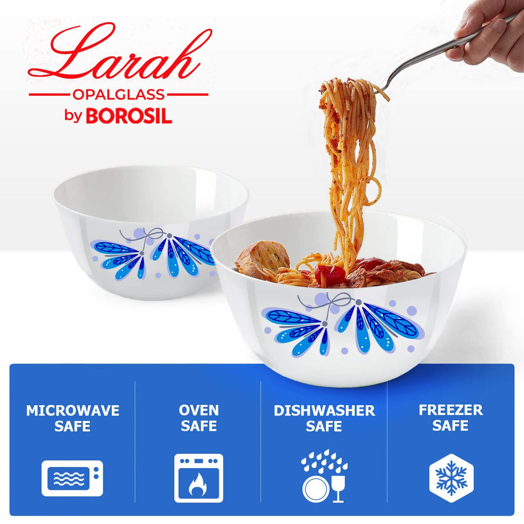 Larah by Borosil Twilight 4 pc Mixing Bowl, 1 L + 1.5 L