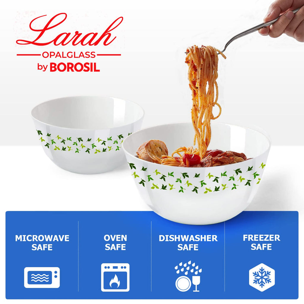 Larah by Borosil Sage 4 pc Mixing Bowl, 1 L x 2