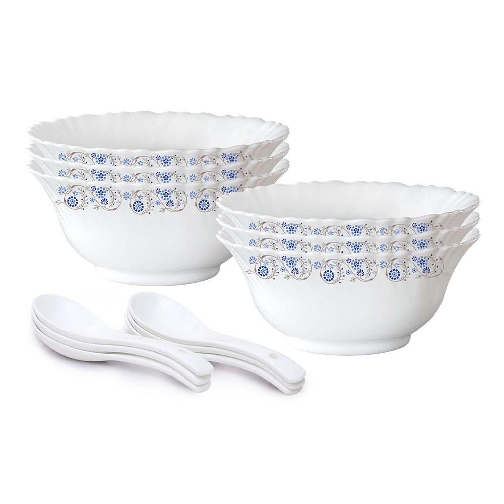 Larah by Borosil Mist Soup Bowl Set Serves 6