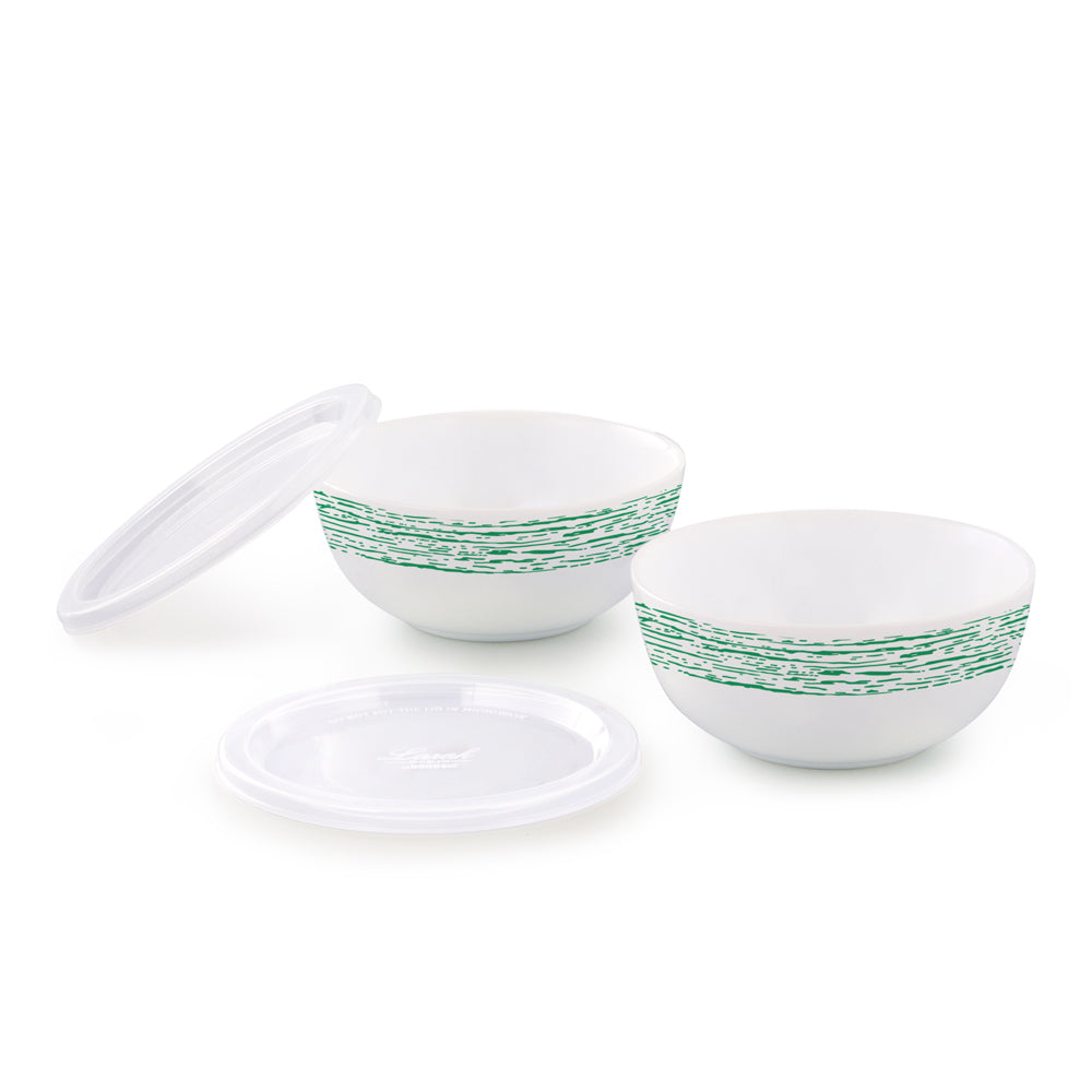Larah by Borosil Green Nova Serve n Store, 2 pc Set