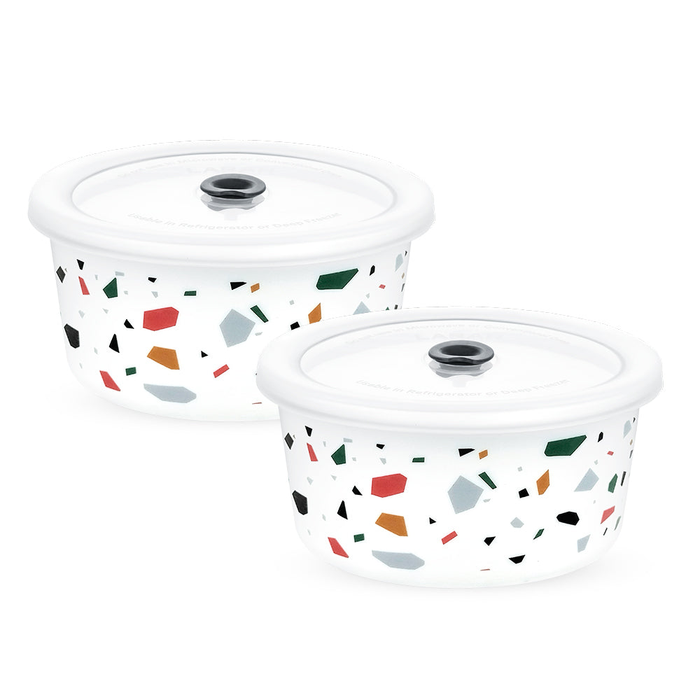 Larah By Borosil Confetti Storage Bowl Set, 800ml x 2