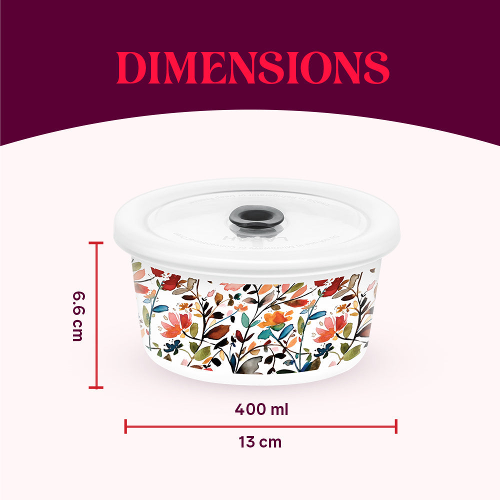Larah By Borosil Lupin Storage Bowl Set, 400ml x 2