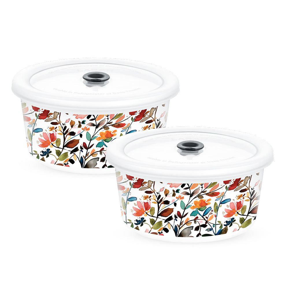 Larah By Borosil Lupin Storage Bowl Set, 800ml x 2