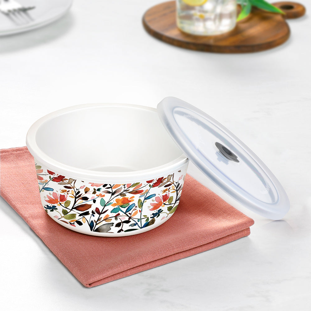 Larah By Borosil Lupin Storage Bowl Set, 1.2L + 800ml + 400ml