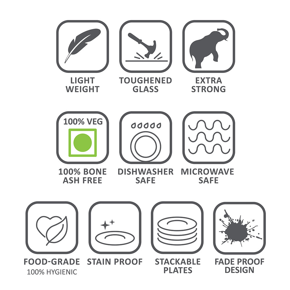 Larah by Borosil Breeze Snack Bowl with Cover, 4pcSet+4Lids