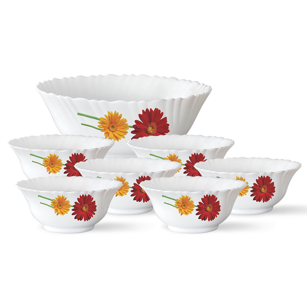 Larah by Borosil Zinnia Pudding Set, 7 pc (Large)
