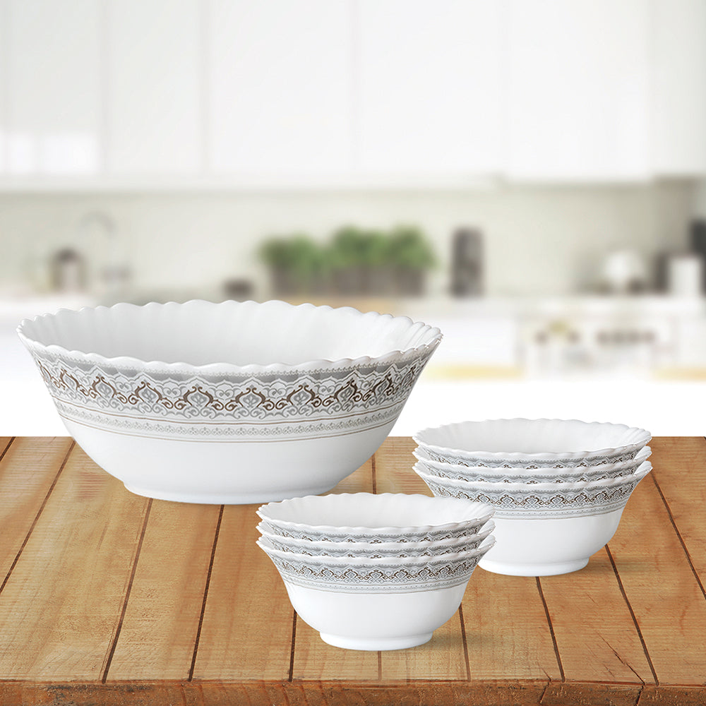 Larah by Borosil Classic Pudding Set 7 pc Set (Small)