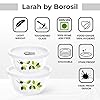 Larah by Borosil Green Leaves 4 pc Mixing Bowl, 1 L + 750 ml