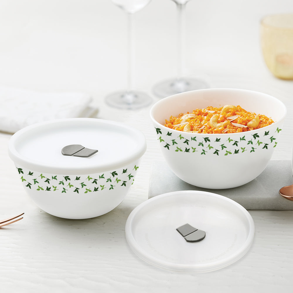 Larah by Borosil Sage 4 pc Mixing Bowl, 500 ml x 2