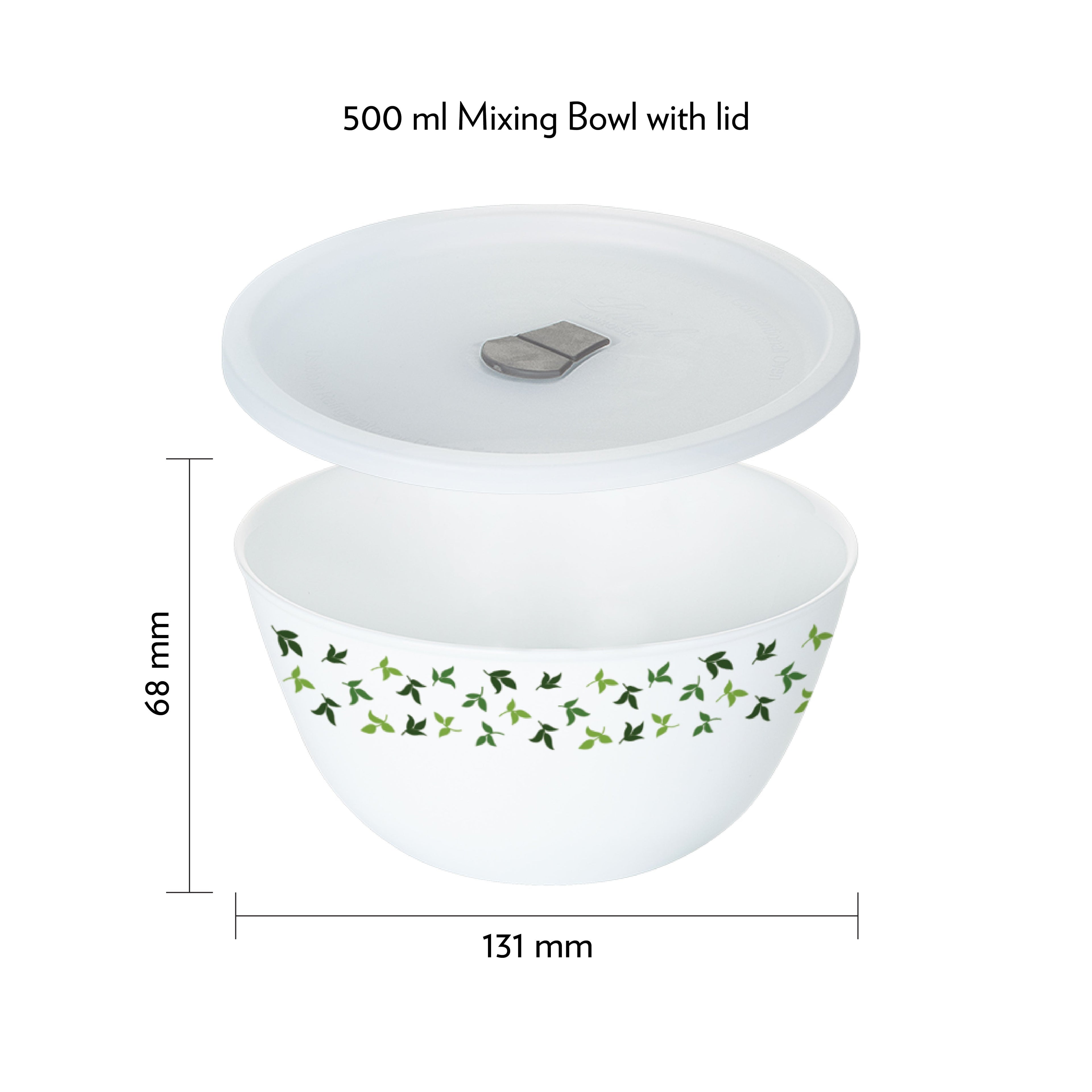 Larah by Borosil Sage 4 pc Mixing Bowl, 500 ml x 2