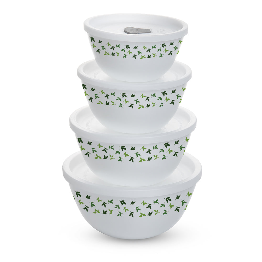 Larah by Borosil Sage 4 pc Mixing Bowl, 750 ml + 500 ml