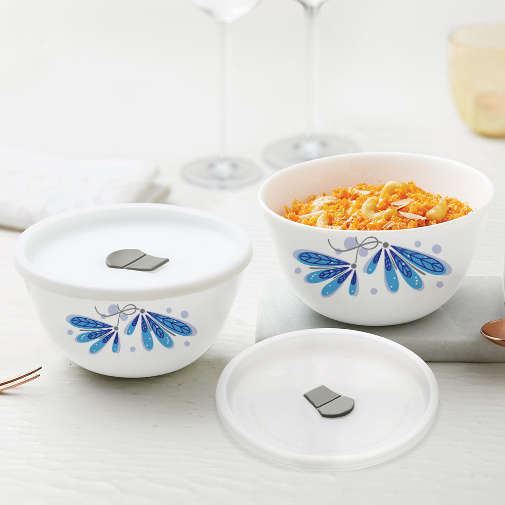 Larah by Borosil Twilight 4 pc Mixing Bowl, 500 ml x 2