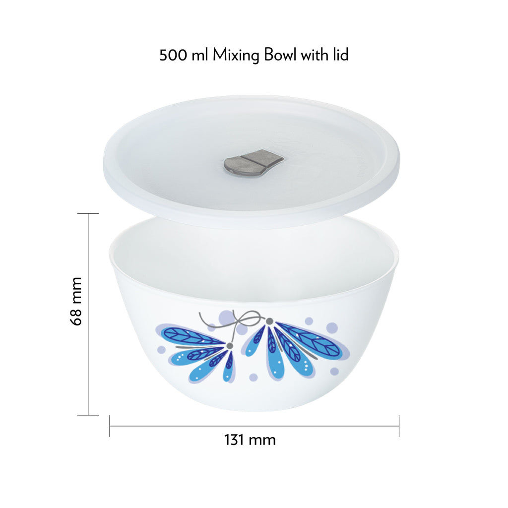 Larah by Borosil Twilight 4 pc Mixing Bowl, 500 ml x 2