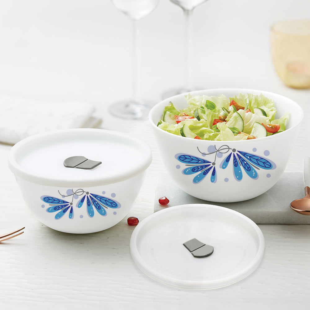 Larah by Borosil Twilight 4 pc Mixing Bowl, 750 ml x 2