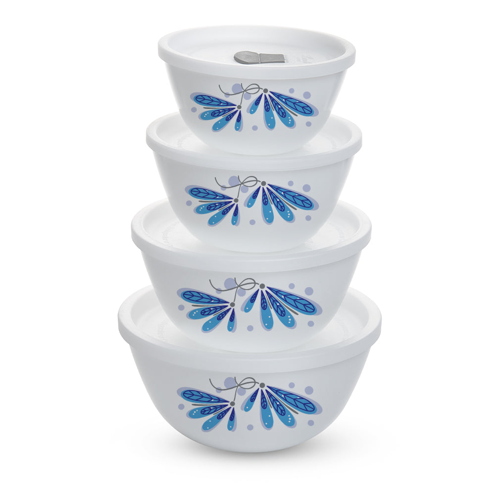 Larah by Borosil Twilight 4 pc Mixing Bowl, 1 L x 2