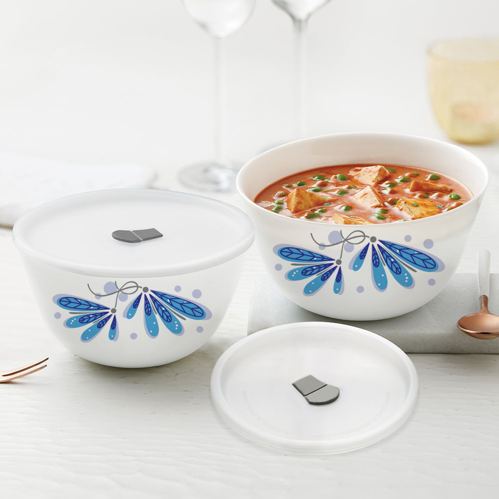 Larah by Borosil Twilight 4 pc Mixing Bowl, 1 L + 750 ml