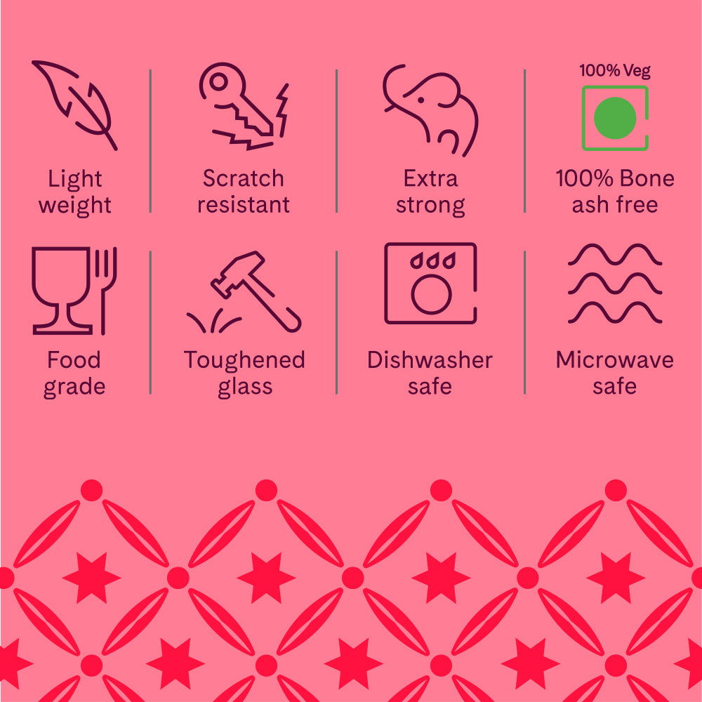 Larah by Borosil Spiral 6 pc Veg Bowl