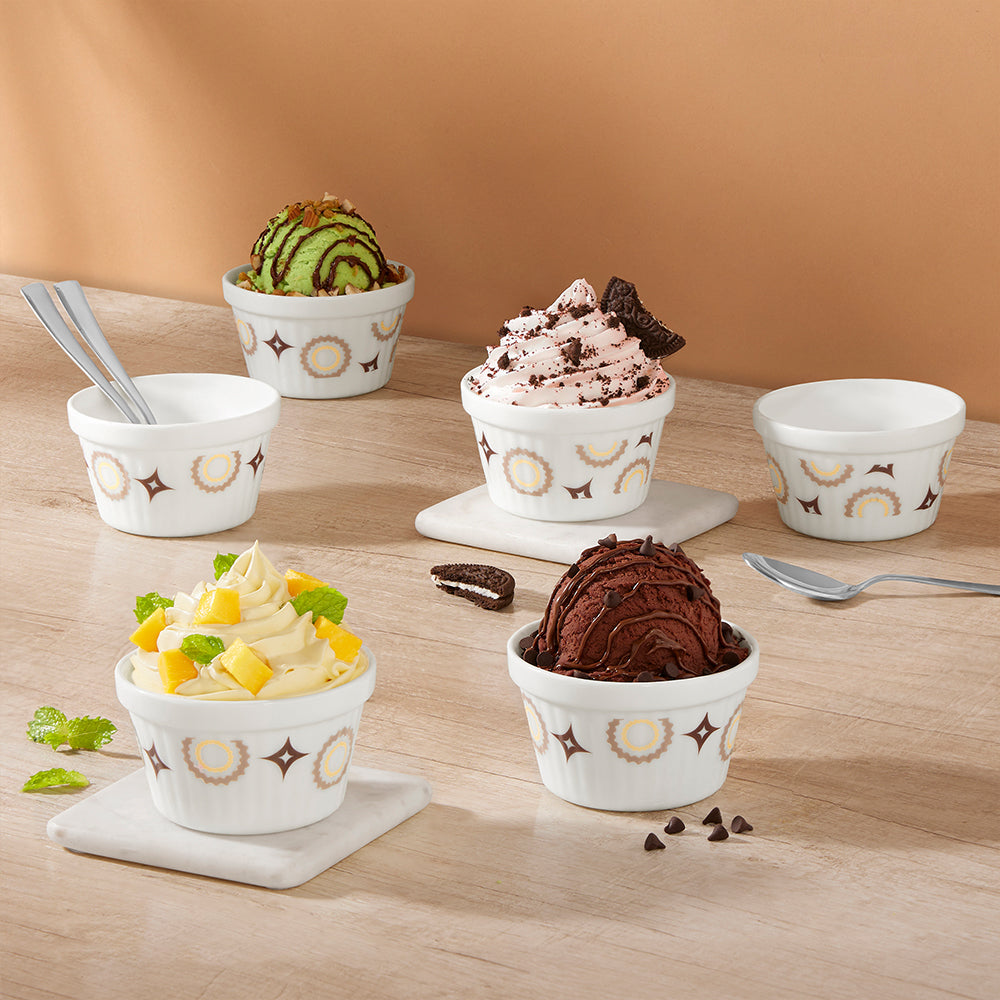 Larah by Borosil Cassata Ice Cream Bowl Set 6 pc Set