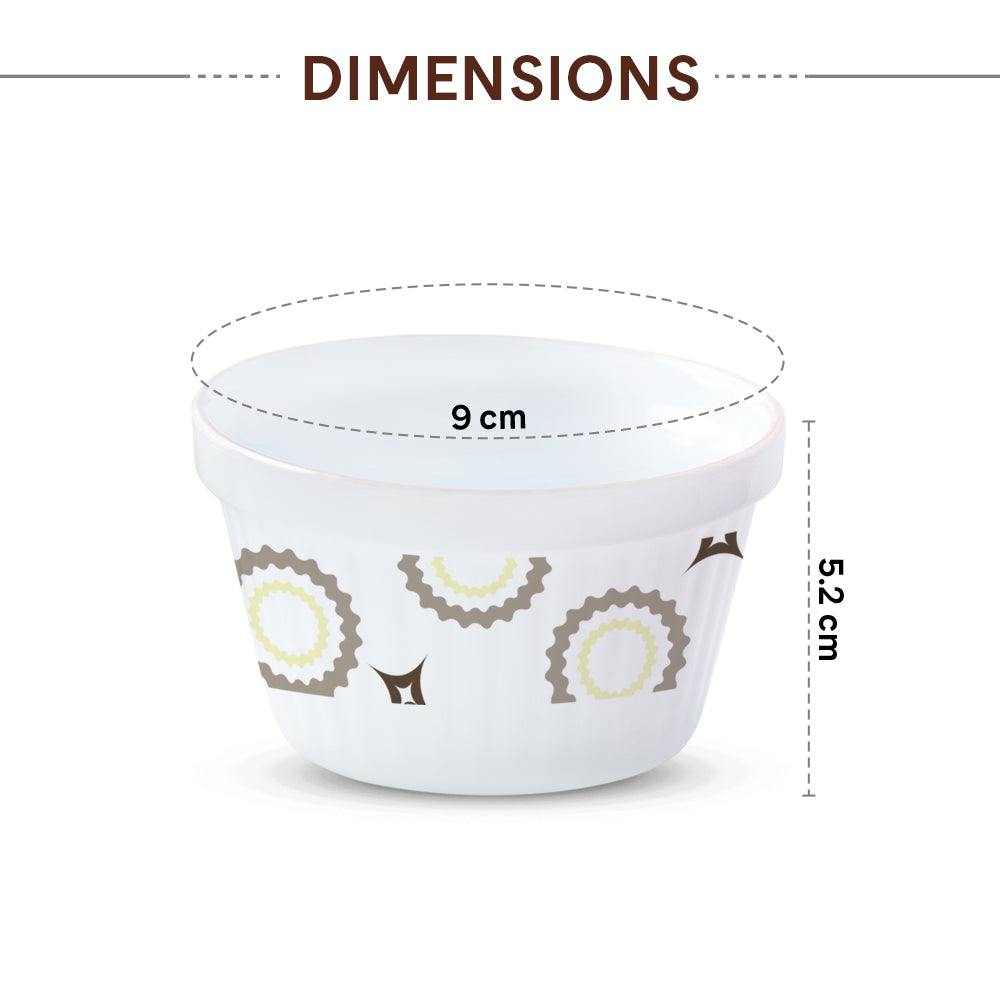 Larah by Borosil Cassata Ice Cream Bowl Set, 6 pc