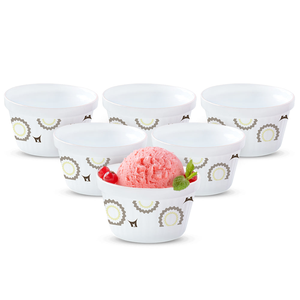 Larah by Borosil Cassata Ice Cream Bowl Set, 6 pc