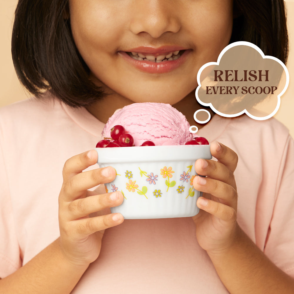 Larah by Borosil Delight Ice Cream Bowl Set, 6 pc