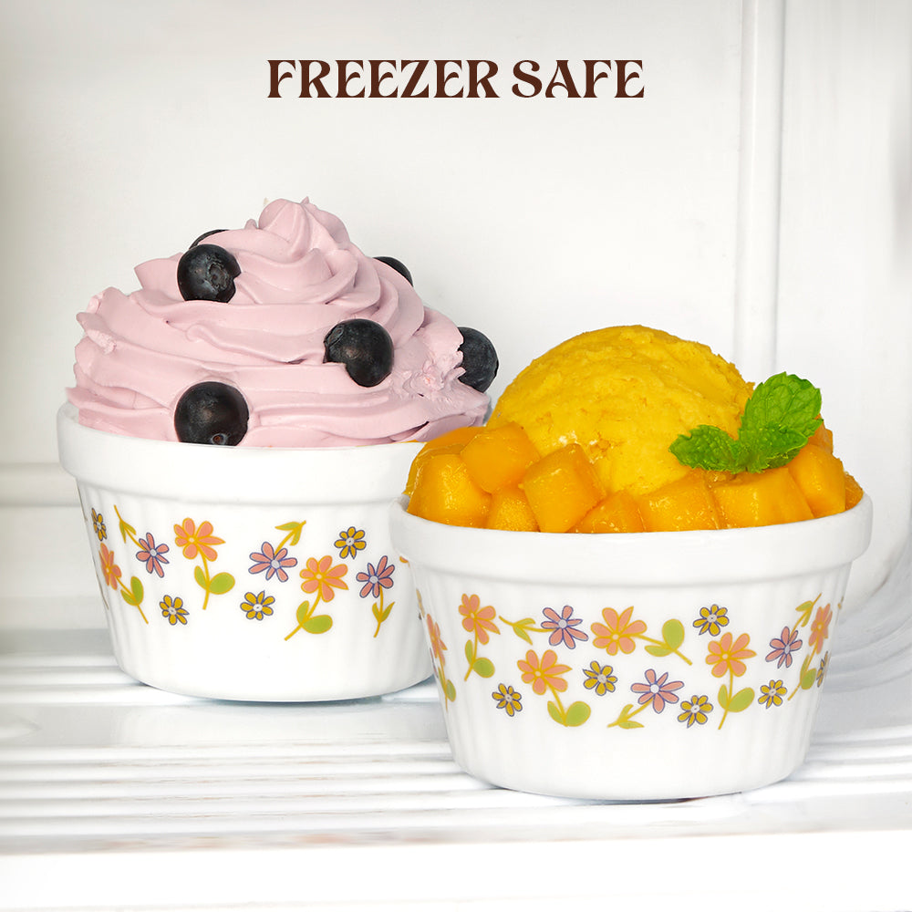 Larah by Borosil Delight Ice Cream Bowl Set, 6 pc