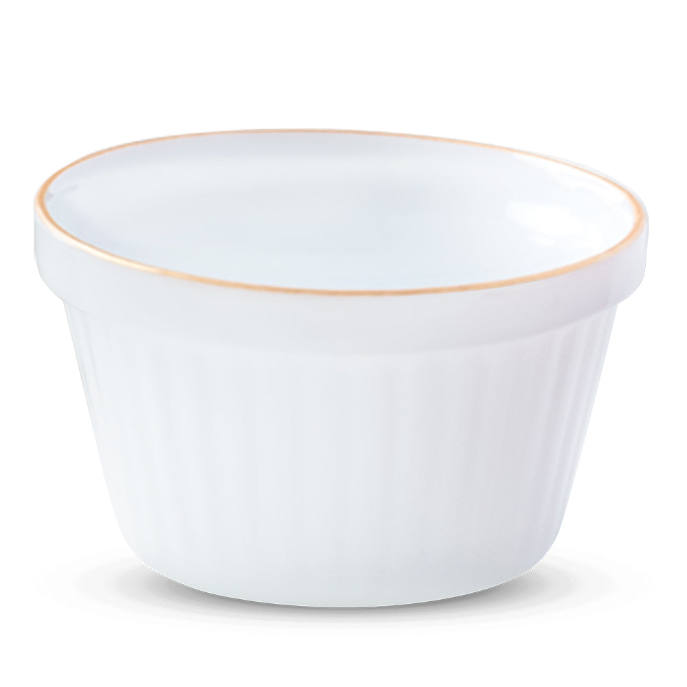 Larah by Borosil Goldline Ice Cream Bowl Set, 6 pc