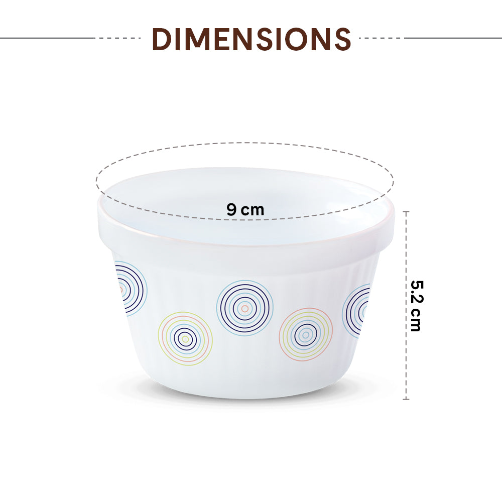 Larah by Borosil Sorbet Ice Cream Bowl Set, 6 pc