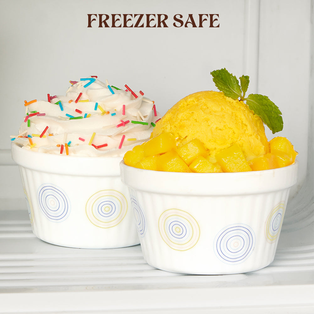 Larah by Borosil Sorbet Ice Cream Bowl Set, 6 pc