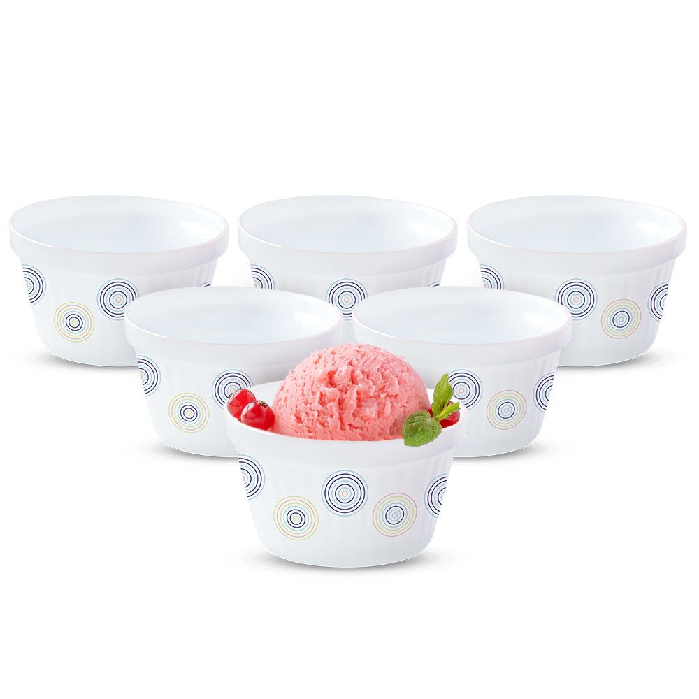 Larah by Borosil Sorbet Ice Cream Bowl Set, 6 pc