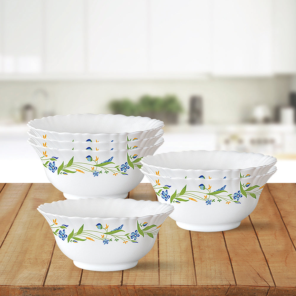 My Borosil Opalware Bowls & Katoris 6 pc Set Cripper Veg Bowl Set