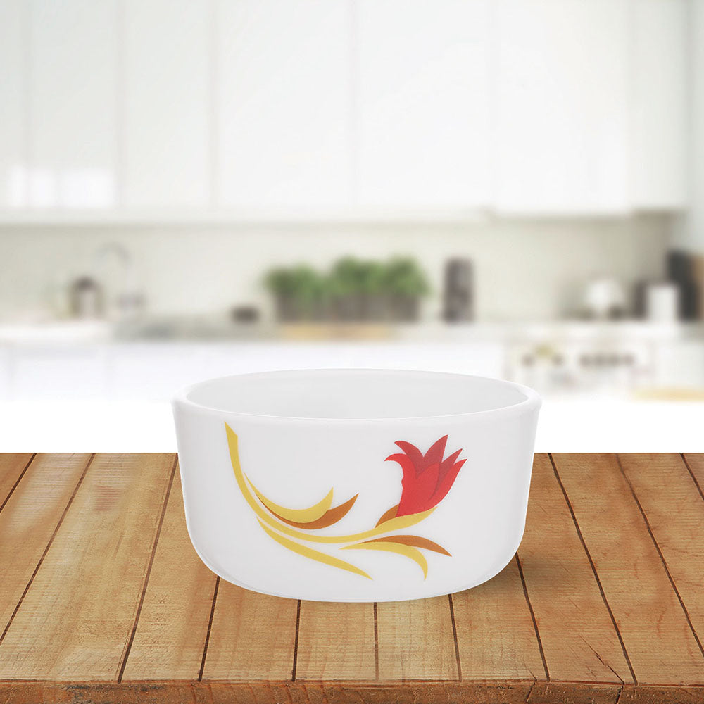 My Borosil Opalware Bowls & Katoris 6 pc Set Red Lily Katori