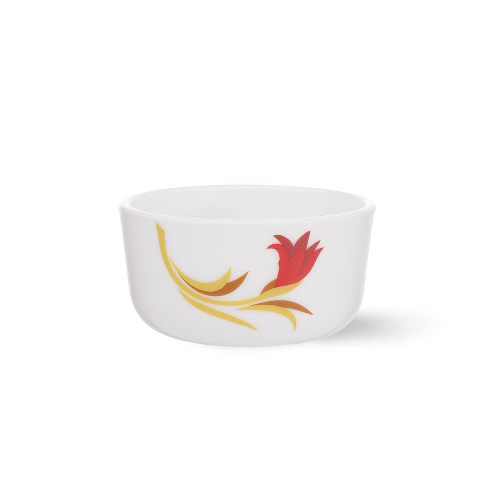 Larah by Borosil Red Lily Katori, 6 pc